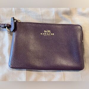 Coach wristlet. Eggplant